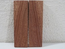 Mahogany Wood Knife Scales Figured Exotic Bookmatched Blank 5'' x 1.5'' x 5/16''