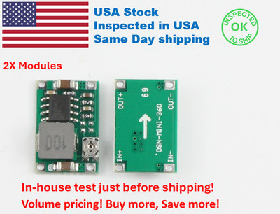 2x Mini360 DC Voltage Step Down Power Converter Buck Module 3.3V 5V 9V 12V