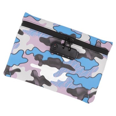 Smell Proof Bag Storage Carrying Bag PU Leather With Combination Lock For Ho SET