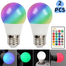 2PCS E26 RGB RGBW LED Light Bulb Multicolor Changing Magic Lamp w/Remote Control