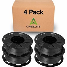 Creality Ender 3D Printer PLA Filament 1.75mm 4 Roll Bundle - 4 Black Rolls