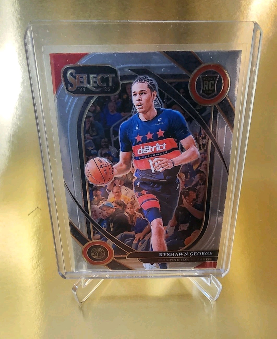 2024-25 Panini Select Kyshawn George Courtside Silver Rookie RC Wizards #285 SSP