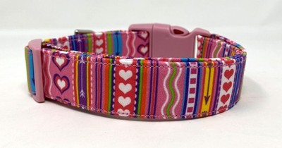 Handmade Arrow To My Heart Dog Collar Size XS, S, M, L or XL
