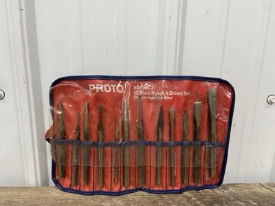 Proto No 2 12 Piece Punch & Chisel Set 86A 7/16 Cold Chisel With Pouch