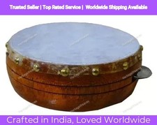 Dhapli Goat Skin Cover Wood Pro Khamak 2 Jingal Khanjera Hand Drum Percussion