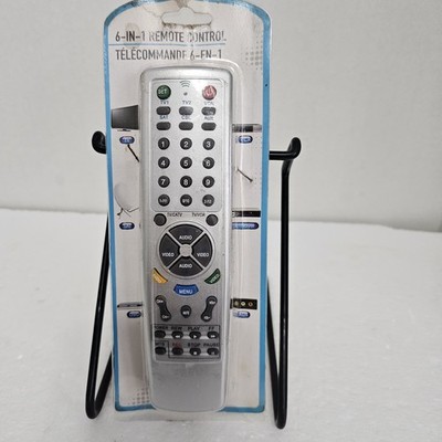 Universal 6 In 1 Remote Control TV DVD CD VCR Satellite Amplifier New In Package