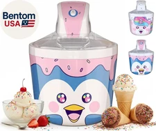 1.2 Qt Penguin Electric Ice Cream Maker for Kids – Best Countertop Ice Cream Mac