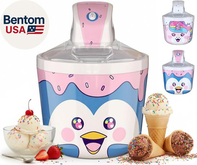 1.2 Qt Penguin Electric Ice Cream Maker for Kids   Best Countertop Ice Cream Mac