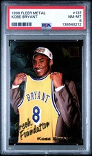 1986 Fleer Metal #137 KOBE BRYANT ROOKIE CARD PSA NM/MT 8 138648212. rookie card picture