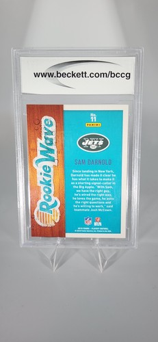 2018 Panini Playoff Rookie Wave Gold Sam Darnold #11 BCCG 10 RC - Imagen 2 de 2