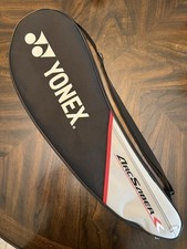 Yonex Badminton Racket Bag Arcsaber Carrier Full Cover Outside Pocket Black Gray