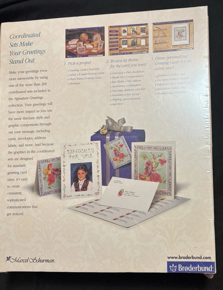 Broderbund Print Shop Signature Greetings Over 5,000 Greeting Cards NEW Sealed! - Image 2 of 2