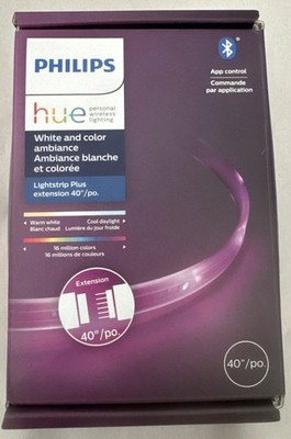 Philips Hue 3.3 ft. LED Smart Color Changing Strip Light Extension w/ Bluetooth