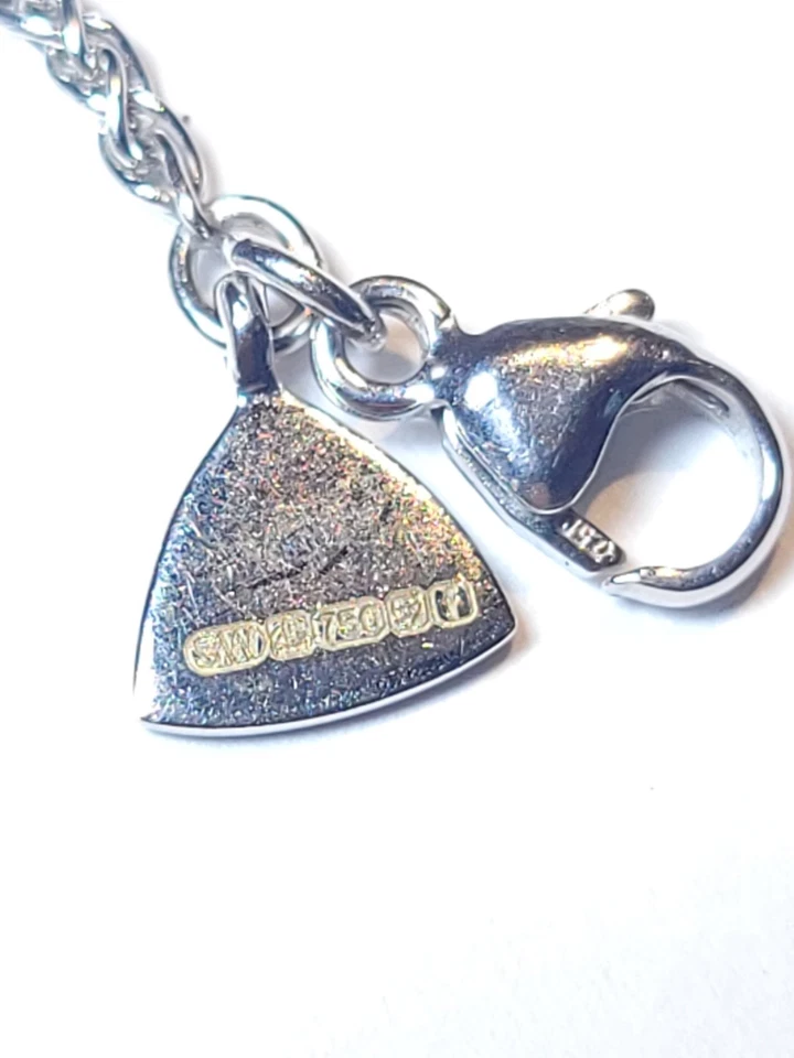 18k White Gold Stephen Webster Chain 17" 5.8g 18 Karat Spiga Wheat *Small Flaw* - Image 3 of 4