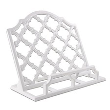 Vintage Cast Iron Cookbook Stand Holder Large Cookbook Holder White Metal