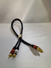 Monoprice 1.5ft Premium 2 RCA Plug/2 RCA Plug M/M 22AWG Cable - Black