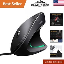 Comfort-Driven Wired Vertical Mouse for Large  Medium Hands with Adjustable DPI