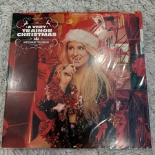 Meghan Trainor Signed A Very Traitor Christmas Vinyl SLEEVE ONLY Autograph #