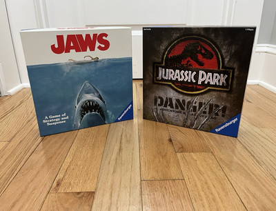 Ravensburger New Jurassic Park Danger! and Used Jaws: The Board Game Set