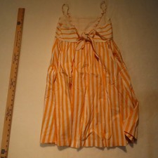 NWT J.Crew Strappy Tie-Back Mini Dress Marigold Stripe Mix Sundress Womens 6 BR9