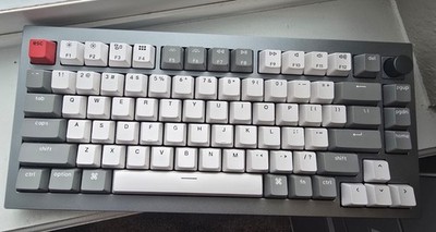 Keychron Q1 QMK Custom Mechanical Keyboard w/ KNOB & Phantom Silver Switch