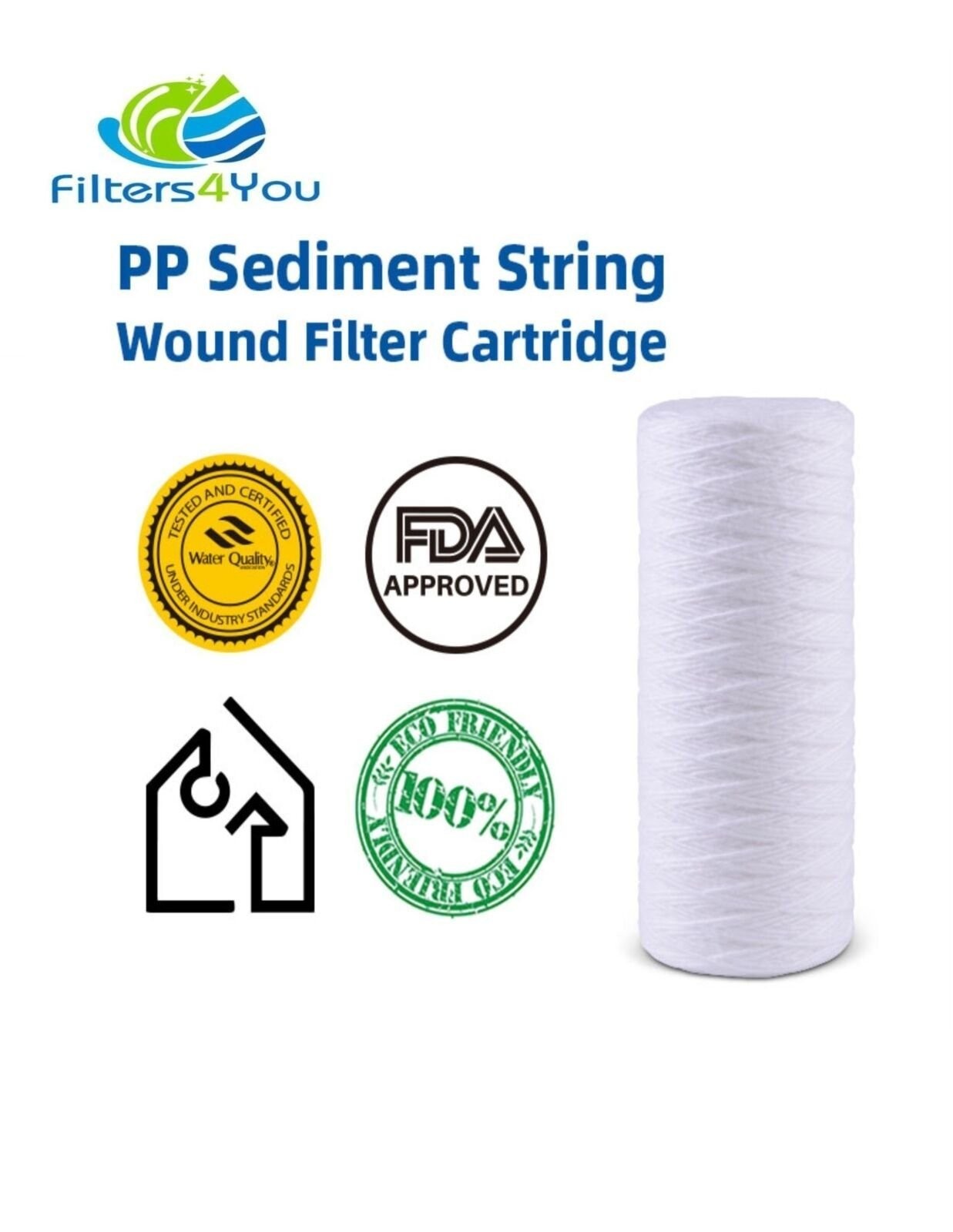 4 Pack of Culligan CW5-BBS Comptible Whole House Premium Water Filter Cartridges