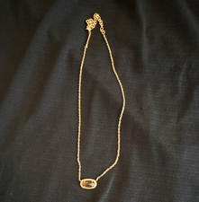 Kendra Scott Gold Yellow Gold Plated Clear Ov...