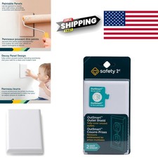 Outlet Shield Panel 2 Pack Easy Installation Plastic Covers Unused Outlets