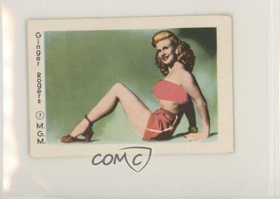 1952 Maple Leaf Gum Film Stars Number in Circle Ginger Rogers #7 0a6
