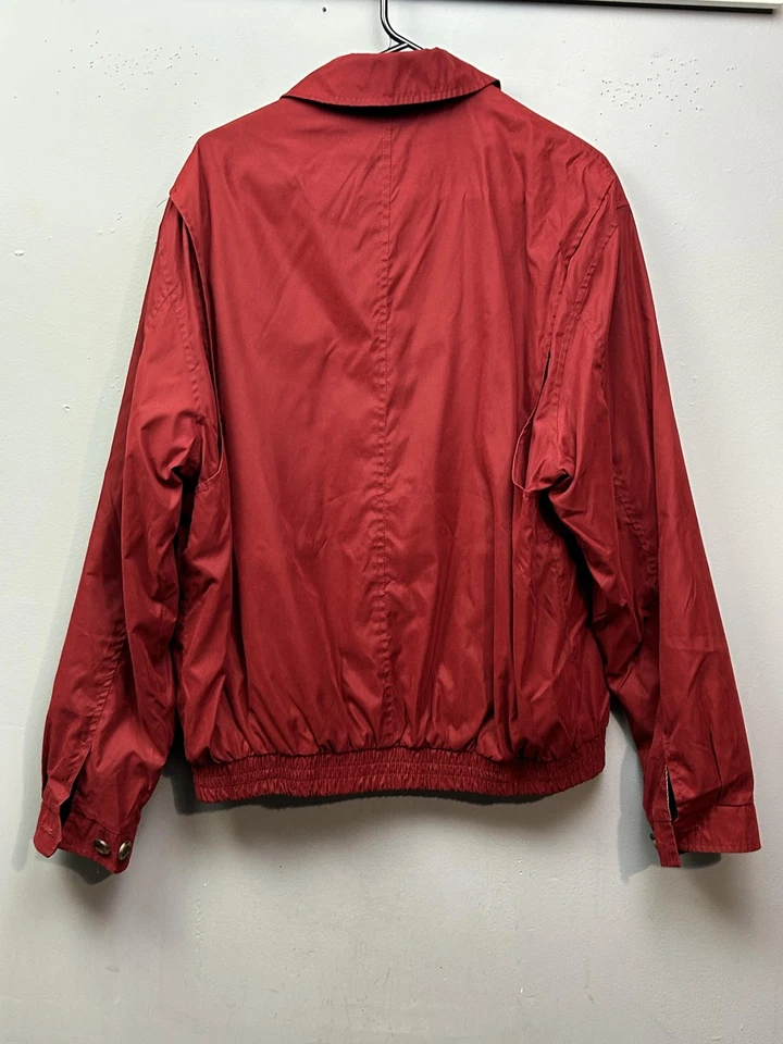 Roundtree & Yorke Jacket Mens Large Red TravelSmart Water Resistant Zip Mesh - Image 2 of 4