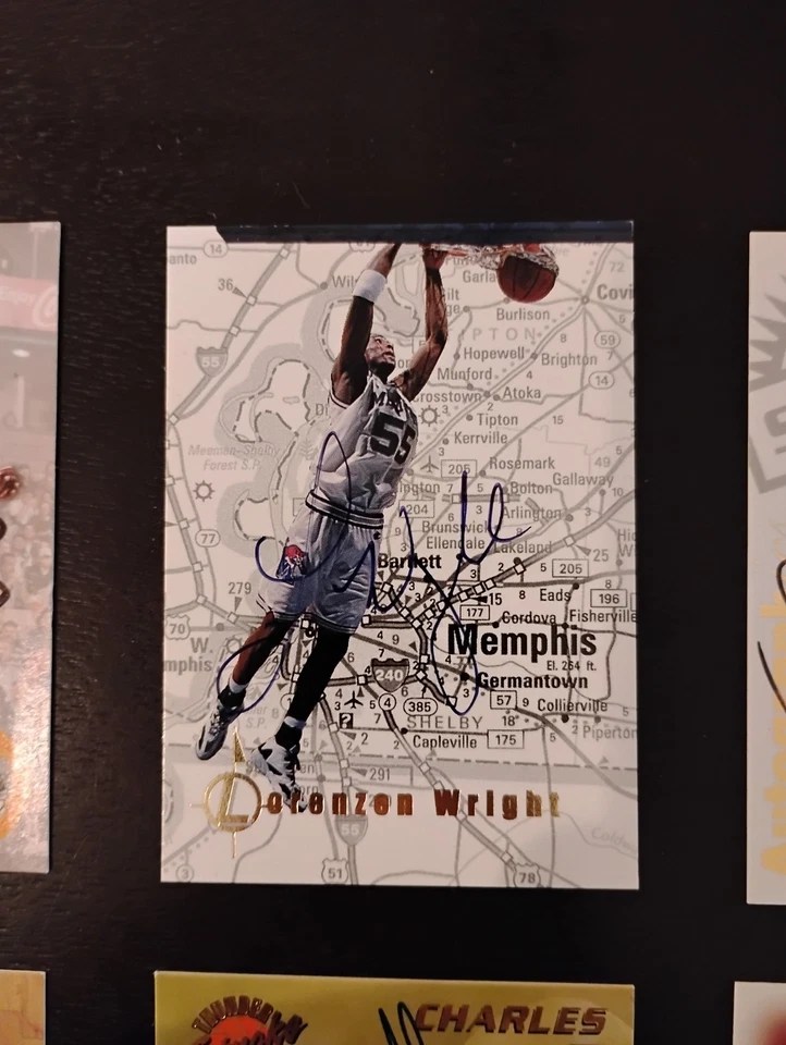 Lot of 8 90's Basketball Autos - Mike Bibby- Late Lorenzen Wright, Several NM+ - Image 4 of 4