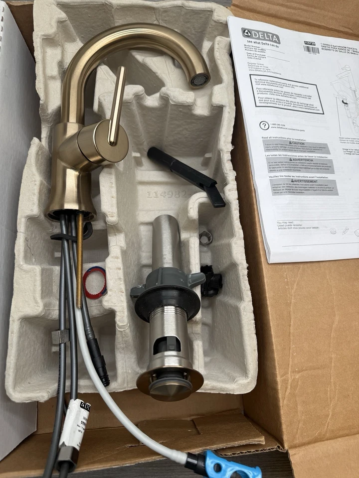 Delta 559HA-CZ-DST Trinsic 1.2 GPM 1 Hole Bathroom Faucet Champagne Bronze *Used - Image 4 of 4