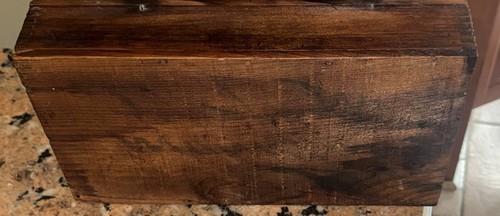 Vintage Sawyer’s Crystal Blue Dovetailed Advertising Wood Box 13.5“ X 7“ X 2.5 - Picture 11 of 11