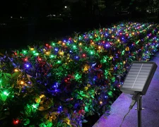 4Ft x 6Ft Solar-Powered Waterproof Net Lights for Outdoor Holiday Decor