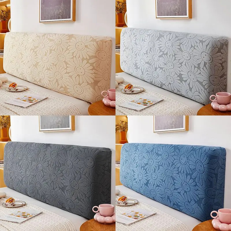 Cubierta de cabecero Jacquard suave todo incluido cubierta de respaldo de cabeza de cama elástica alta