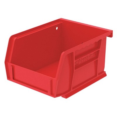 AKRO-MILS 30210RED Hang and Stack Bin,Red,Plastic,3 in PK 10