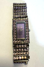 D&G Watch Ladies Rectangular Crystal Quartz Dress Wristwatch