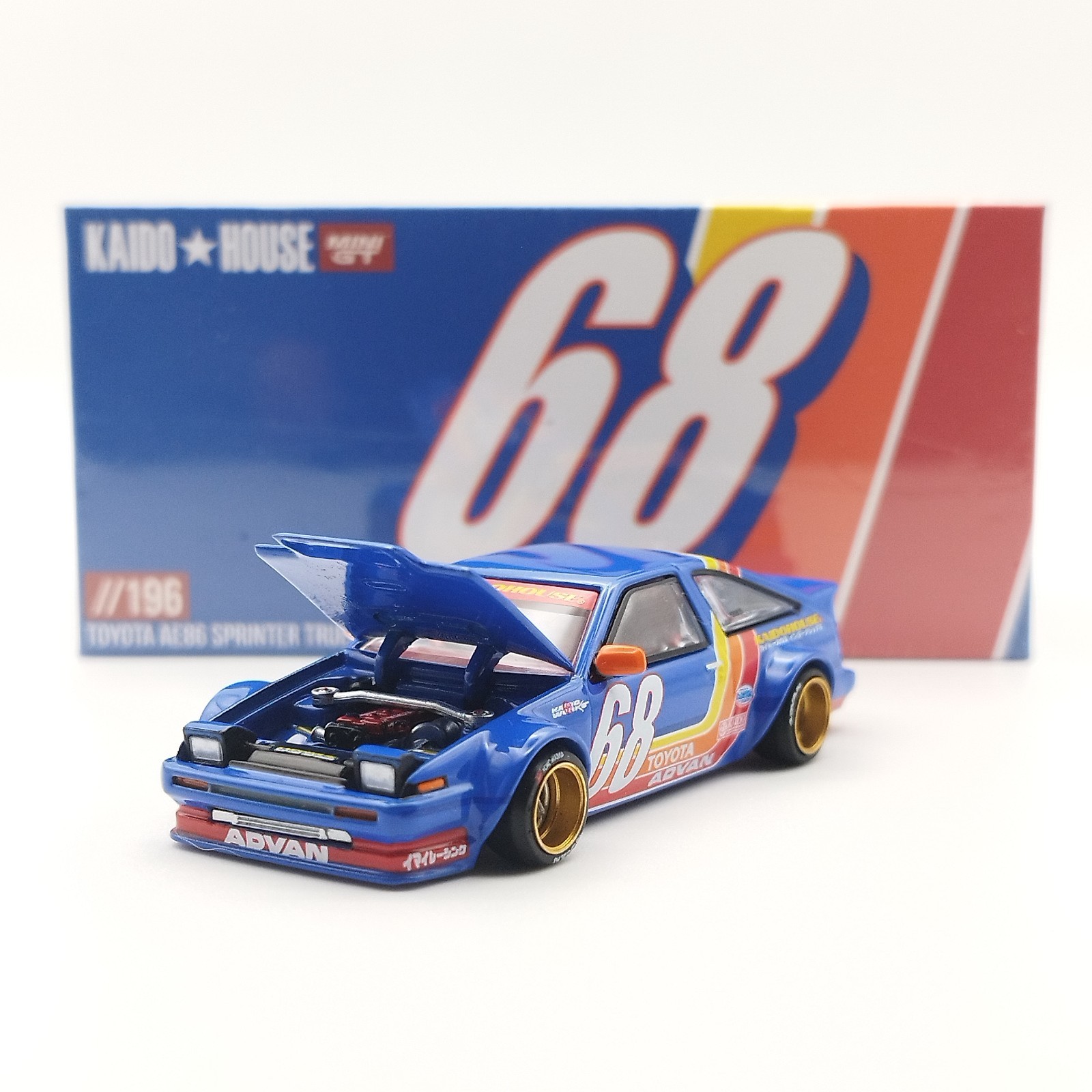 Toyota AE86 Sprinter Trueno Kaido House miniature en métal durable sans plastique cassant racing #196