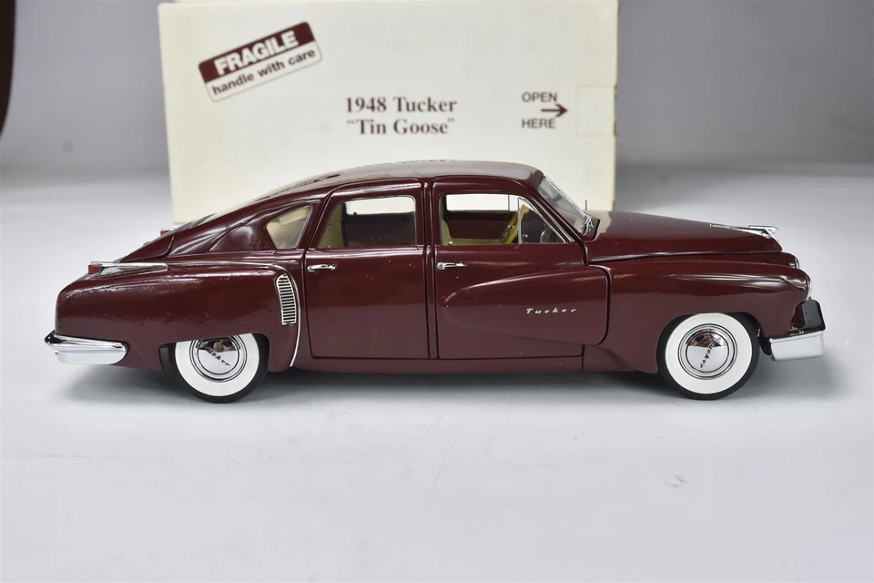 DANBURY MINT 1940 TUCKER "TIN GOOSE" MAROON COT PAPERS ORIGINAL BOX #08076 - Image 2 of 4