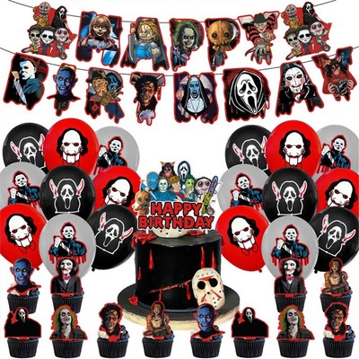 Horror Film Killer Kinder Mädchen Jungen Geburtstagsdeko Happy Birthday Party