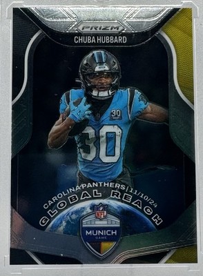 2025 Panini Prizm #9 Chuba Hubbard Global Reach - CAR Panthers