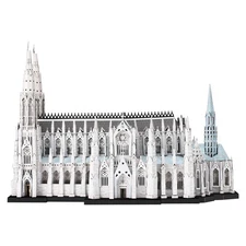 3D Model Building Kits St. Patrick's Cathedral 3D Metal Puzzles Brain Teaser