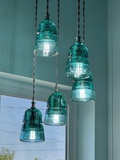 Vintage Glass Insulator fixture: 3 lights or ...