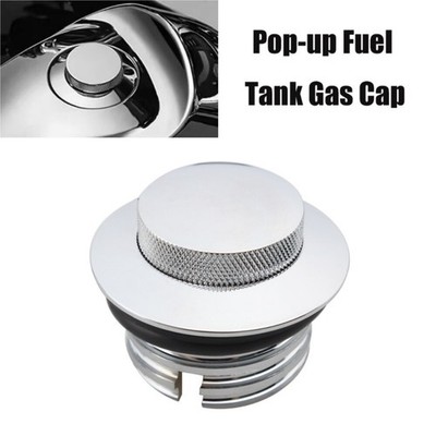 Chrome Flush Mount Pop-Up Vented Fuel Tank Gas Cap Cover For Harley Sportster