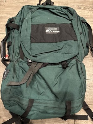 Vtg. 90's JANSPORT Large Green Hiking Backpack 3 in 1 Convertible