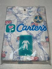 Vintage Carters Floral Bows Toddler Footed Pajamas White Size 3yr New USA Made