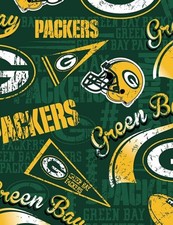 NFL, Green Bay Packers, Football Fabric 1 yd BTY Cotton FAST Ship