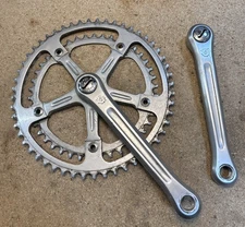 Vintage Ofmega Crankset, Alloy Race Eroica Strada 170mm 52-42