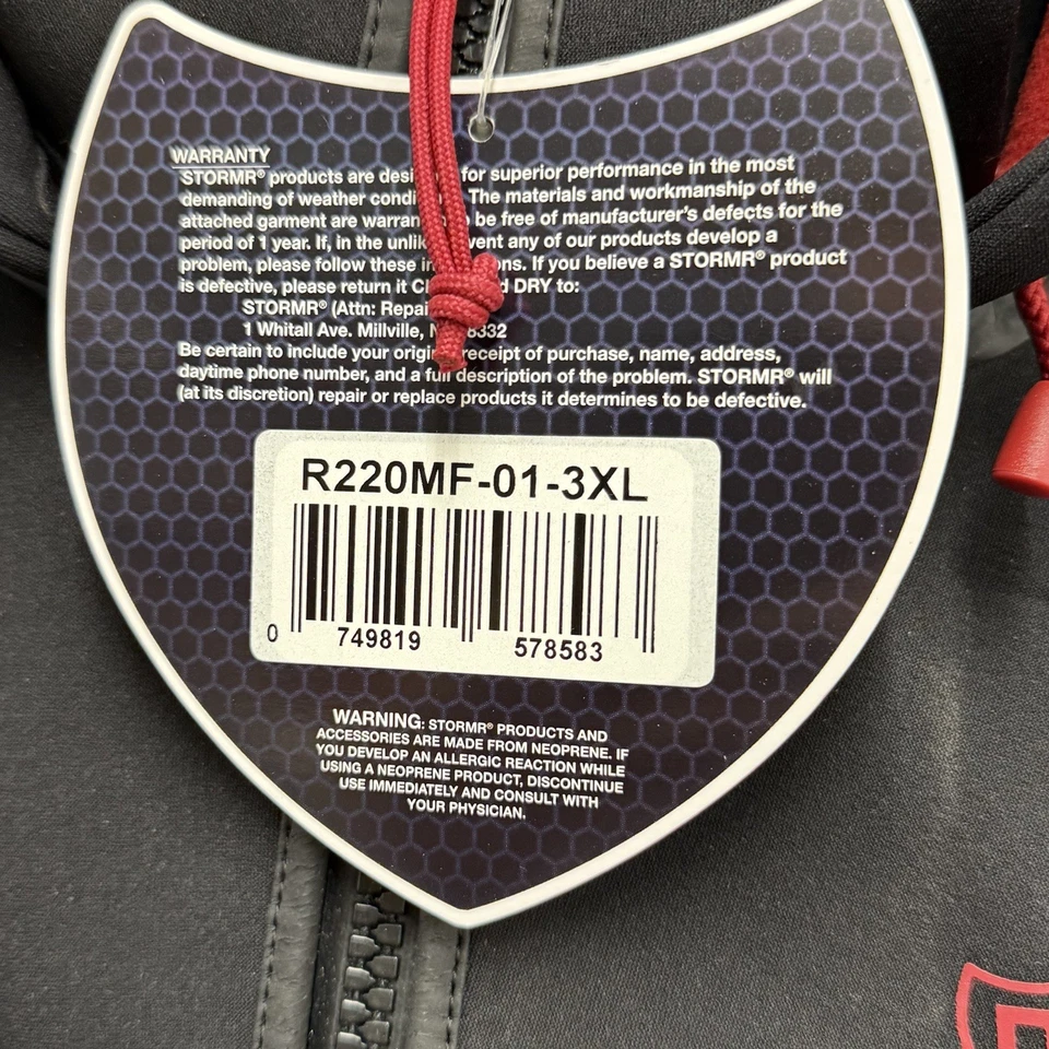 STORMR Men's Prime Safety Commercial Fishing Neoprene Jacket 3XL XXXL R220MF-01 - Image 4 of 4