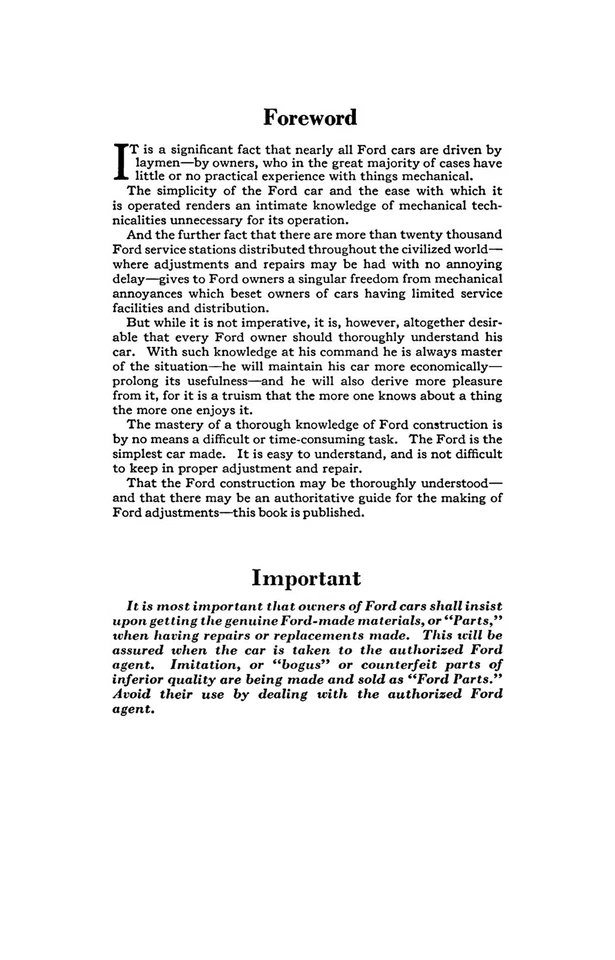 1920 - 1925 Ford Model T, TT Operators & Owners Manual - Image 2 of 3